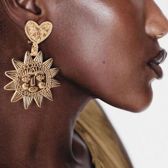 Free People Jewelry - Boho sun earrings #1351